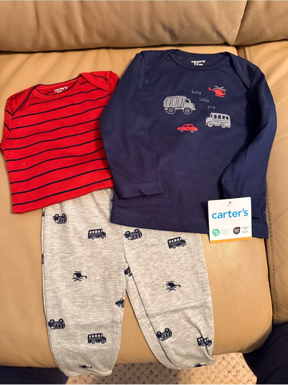 NWT Carter's Navy & Red Baby 3-Piece Vehicle Set